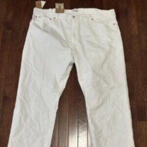 Polo Ralph Lauren Hampton Relaxed Straight 44Bx32 White Denim Jeans New
